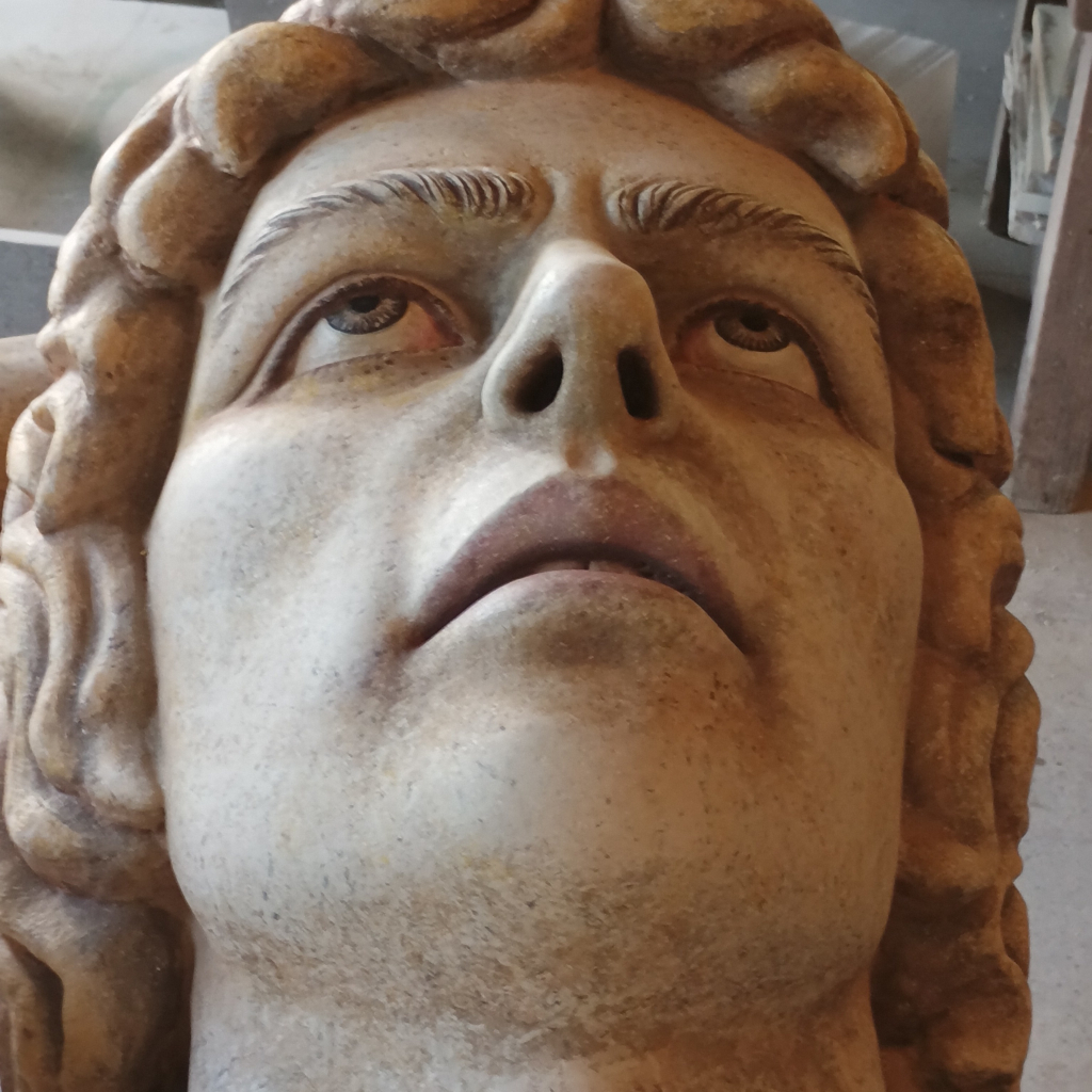 San Sebastián para la película La Bola Negra-escultura en porexpan-escultura en porex-escultura en poliespan